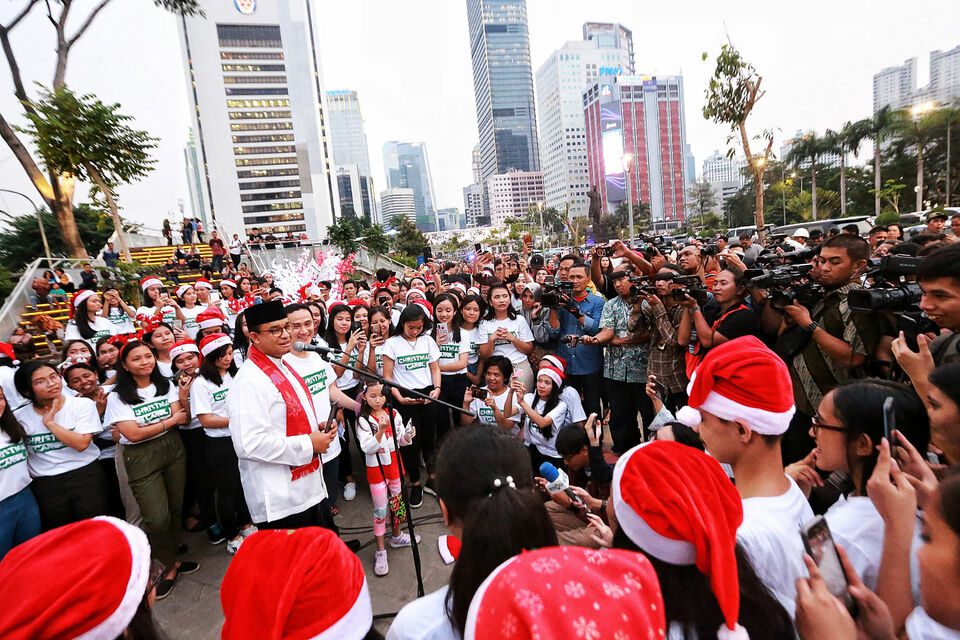 Realisasi Perayaan Agama di publik oleh Anies Baswedan